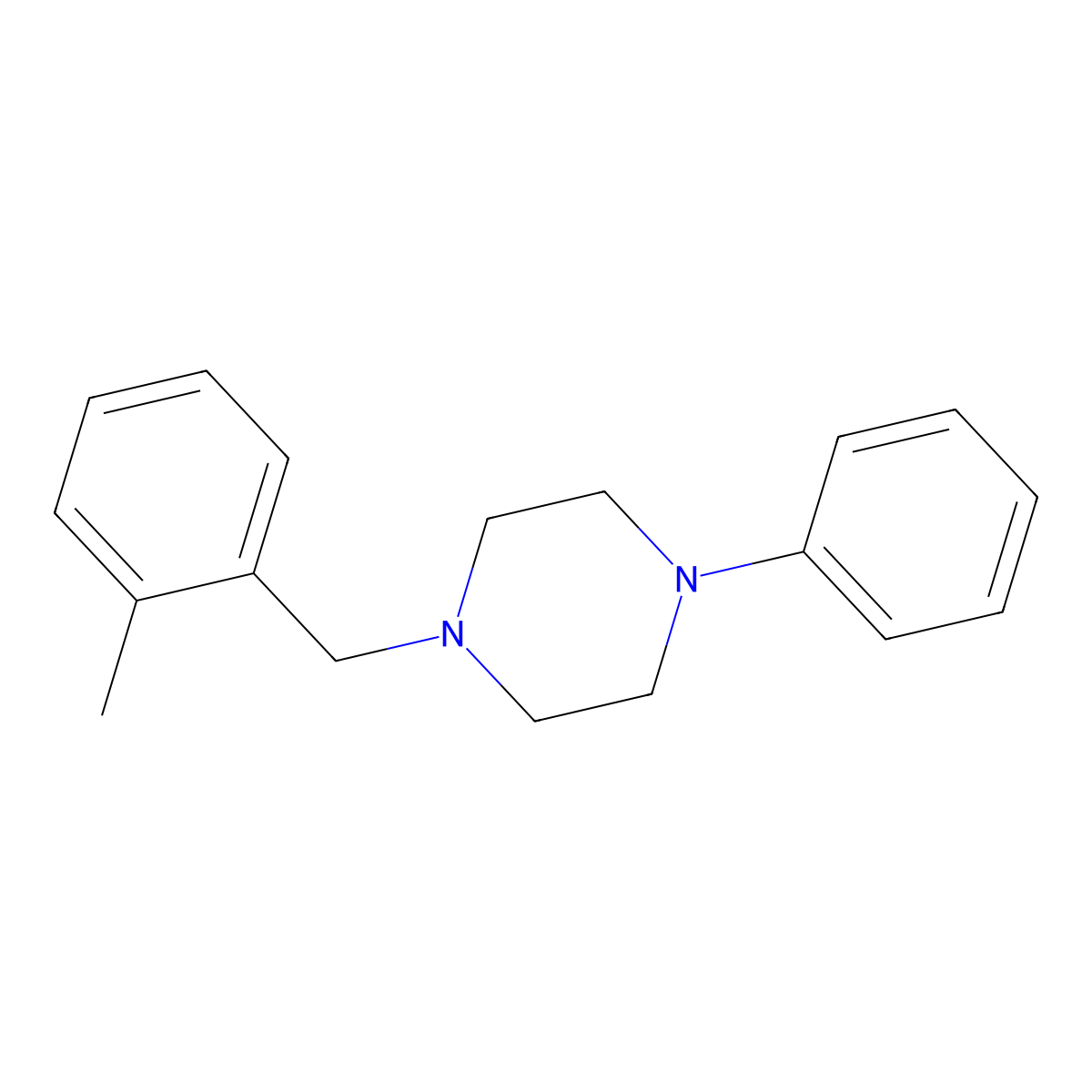 1-[(2-Methylphenyl)methyl]-4-phenylpiperazine molecular structure, CAS 203637-74-5