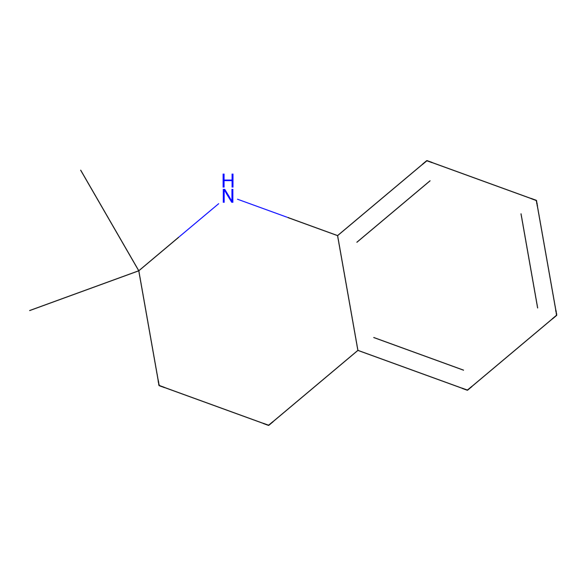 2,2-Dimethyl-1,2,3,4-tetrahydroquinoline molecular structure, CAS 20364-30-1