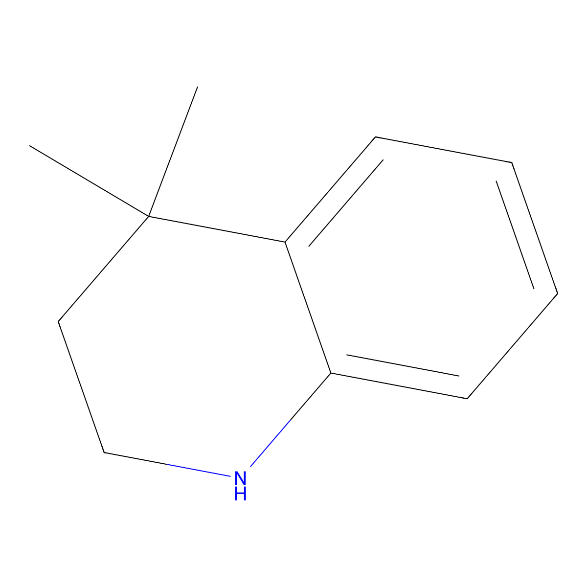 4,4-Dimethyl-1,2,3,4-tetrahydroquinoline molecular structure, CAS 20364-31-2