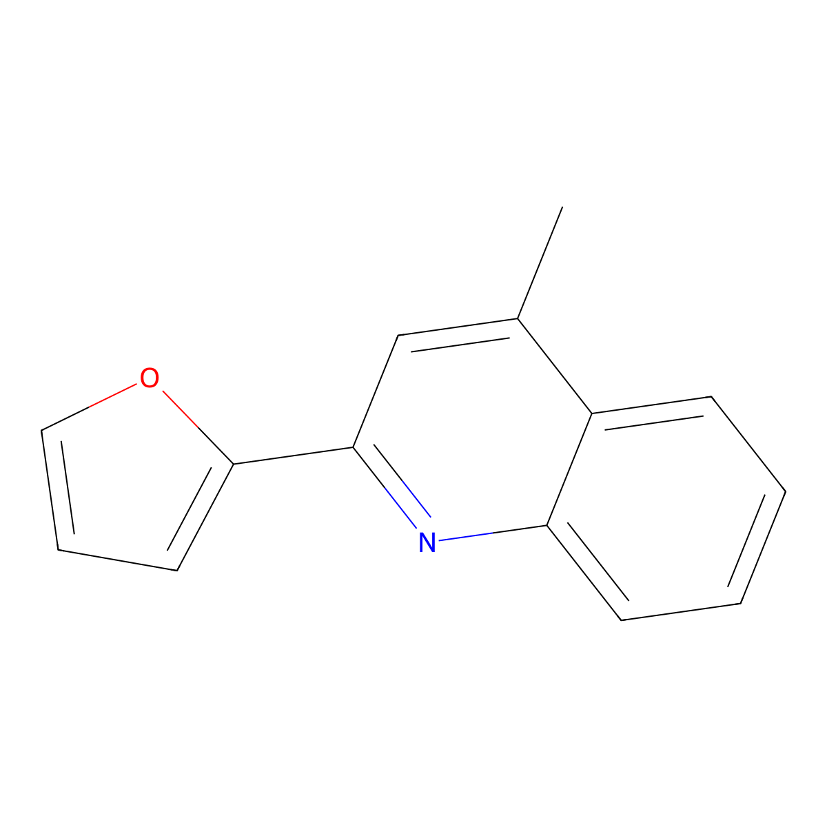 2-(Furan-2-yl)-4-methylquinoline molecular structure, CAS 20364-42-5