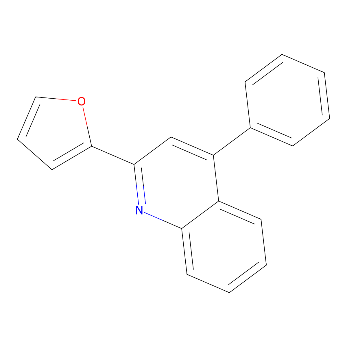 2-(Furan-2-yl)-4-phenylquinoline molecular structure, CAS 20364-43-6