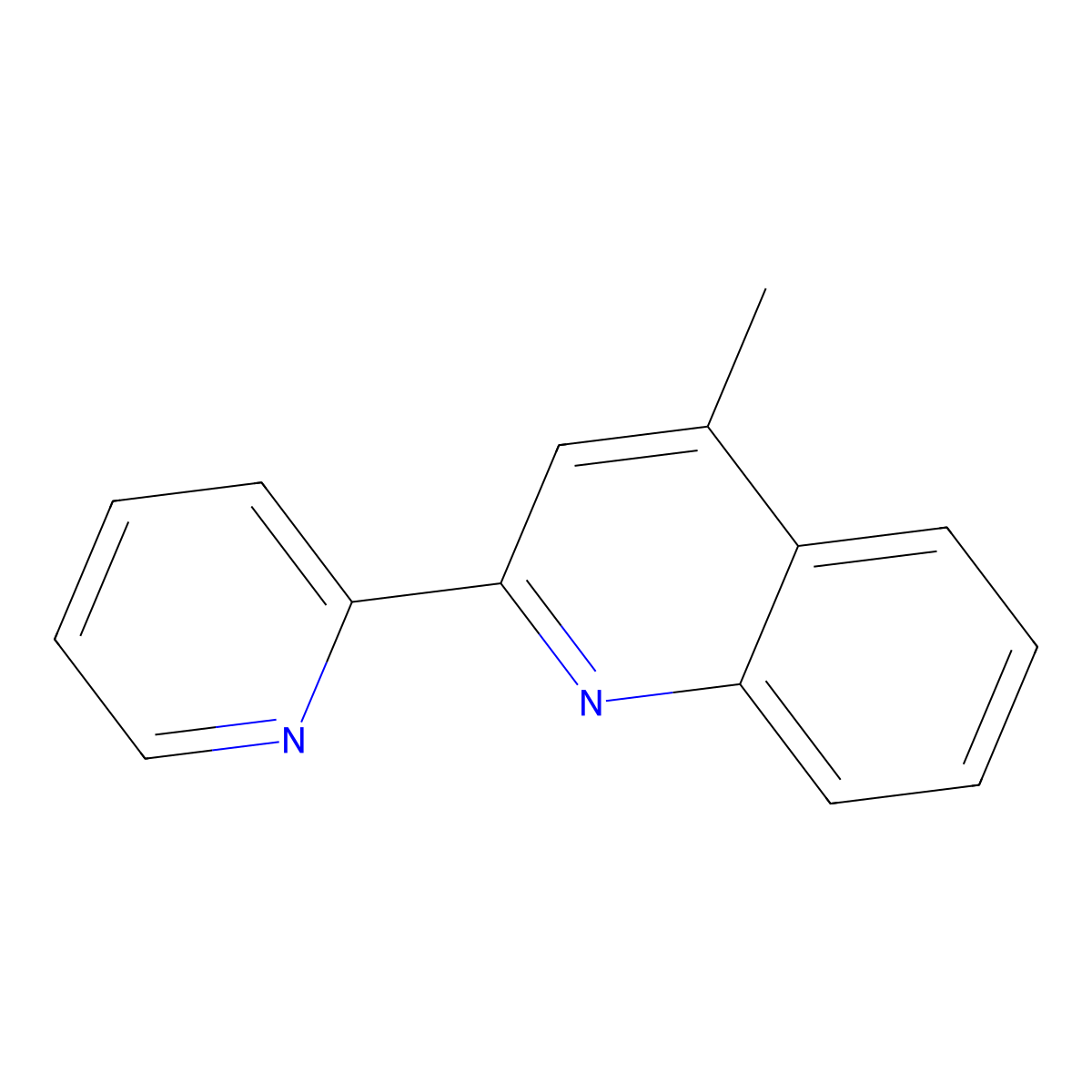 4-Methyl-2-(a-pyridyl)quinoline molecular structure, CAS 20364-45-8