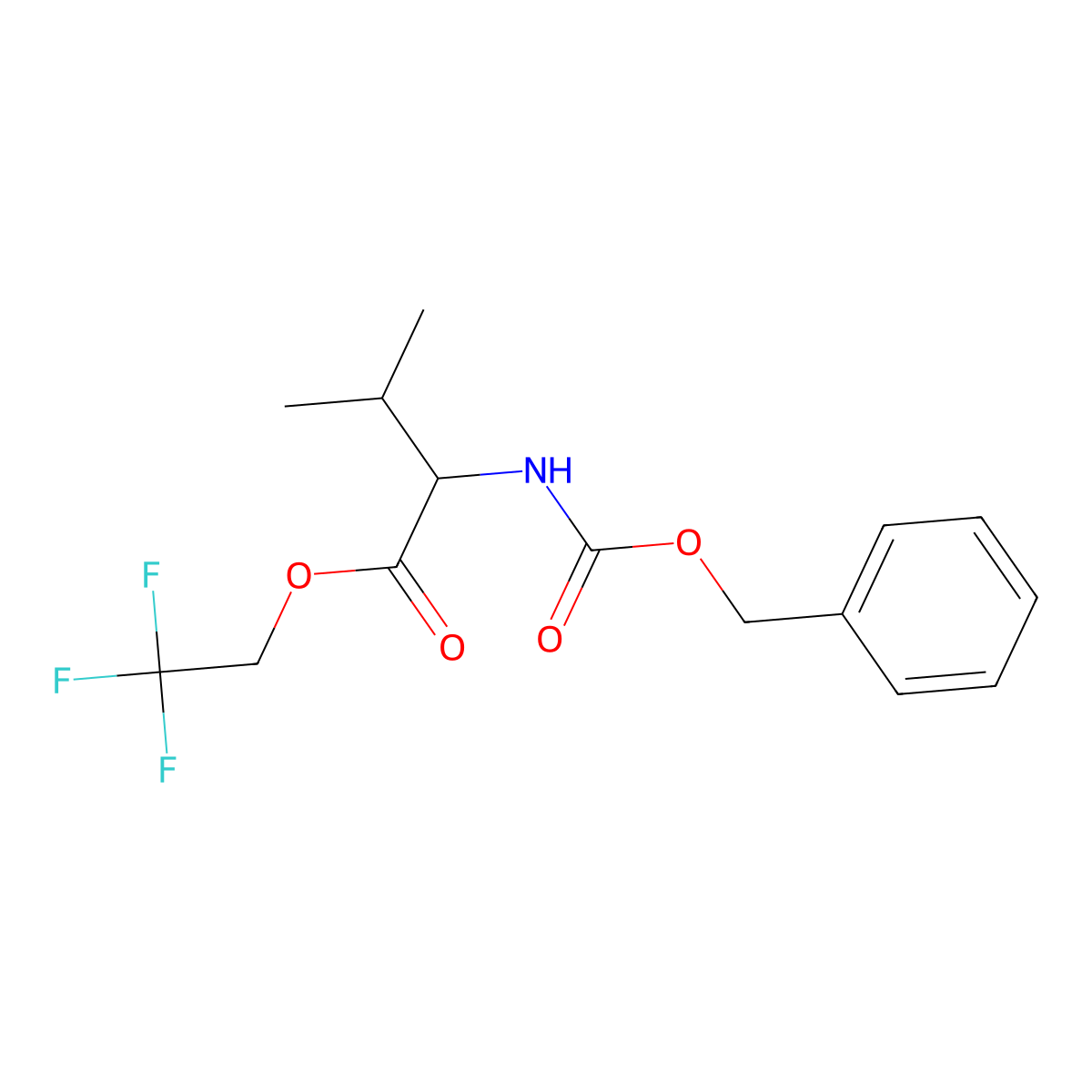 Z-L-valine trifluoroethyl ester molecular structure, CAS 203640-52-2