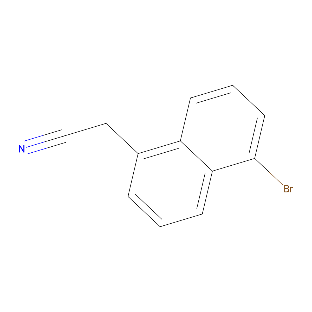 2-(5-Bromonaphthalen-1-yl)acetonitrile molecular structure, CAS 20366-78-3