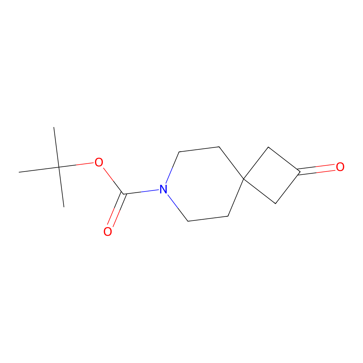 Tert-butyl 2-oxo-7-azaspiro[3.5]nonane-7-carboxylate molecular structure, CAS 203661-69-2