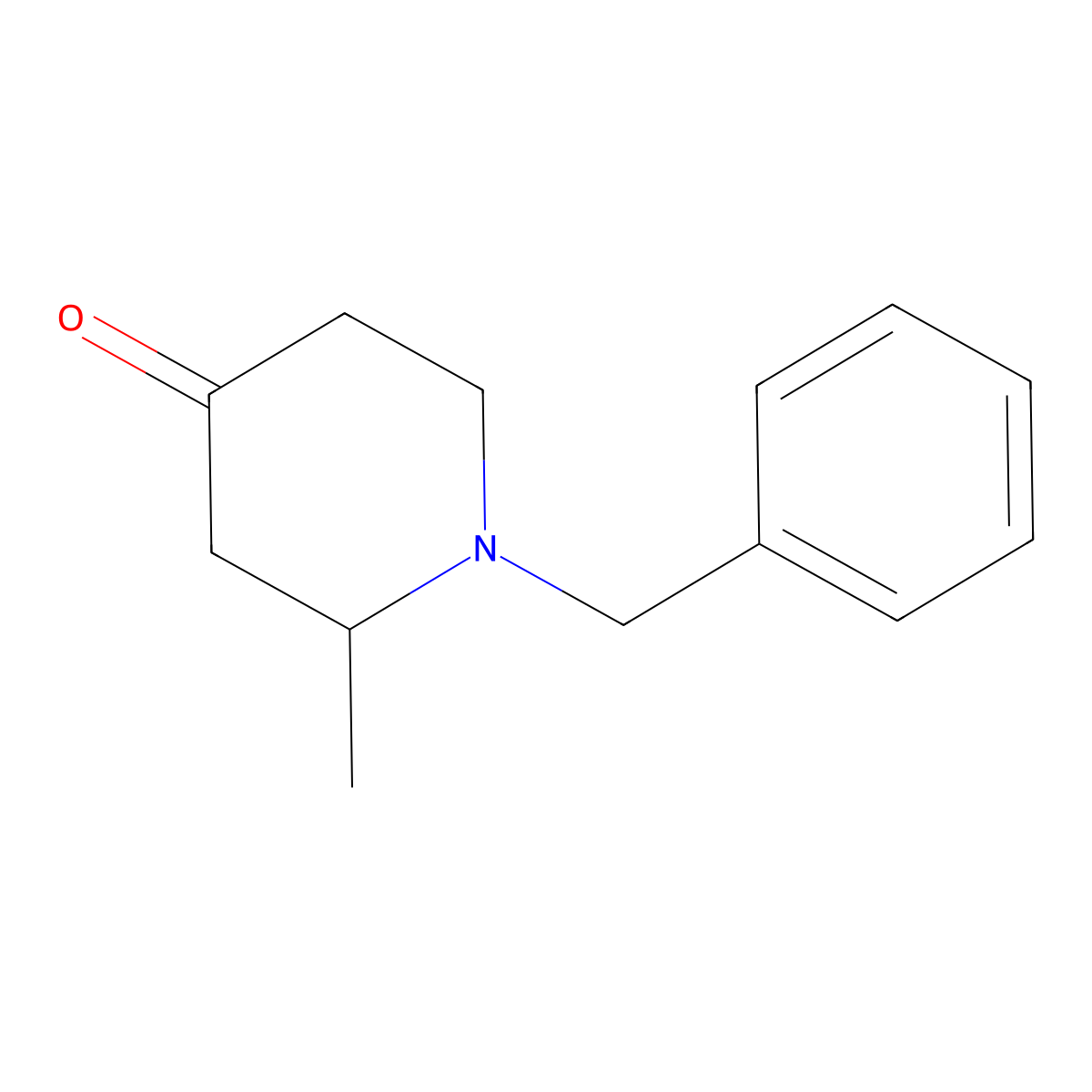 1-Benzyl-2-methylpiperidin-4-one molecular structure, CAS 203661-73-8