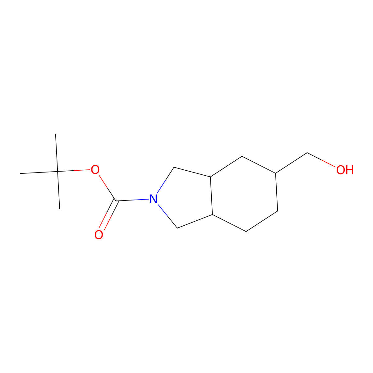 tert-Butyl 5-(hydroxymethyl)octahydro-2H-isoindole-2-carboxylate molecular structure, CAS 203662-49-1