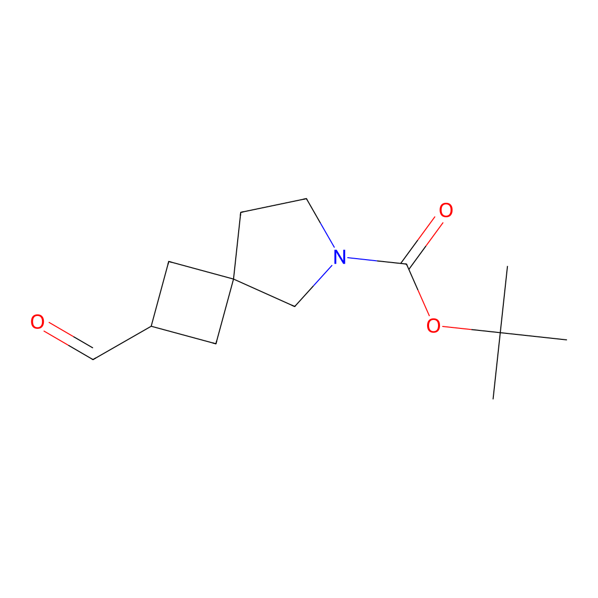 Tert-butyl 2-formyl-6-azaspiro[3.4]octane-6-carboxylate molecular structure, CAS 203662-55-9