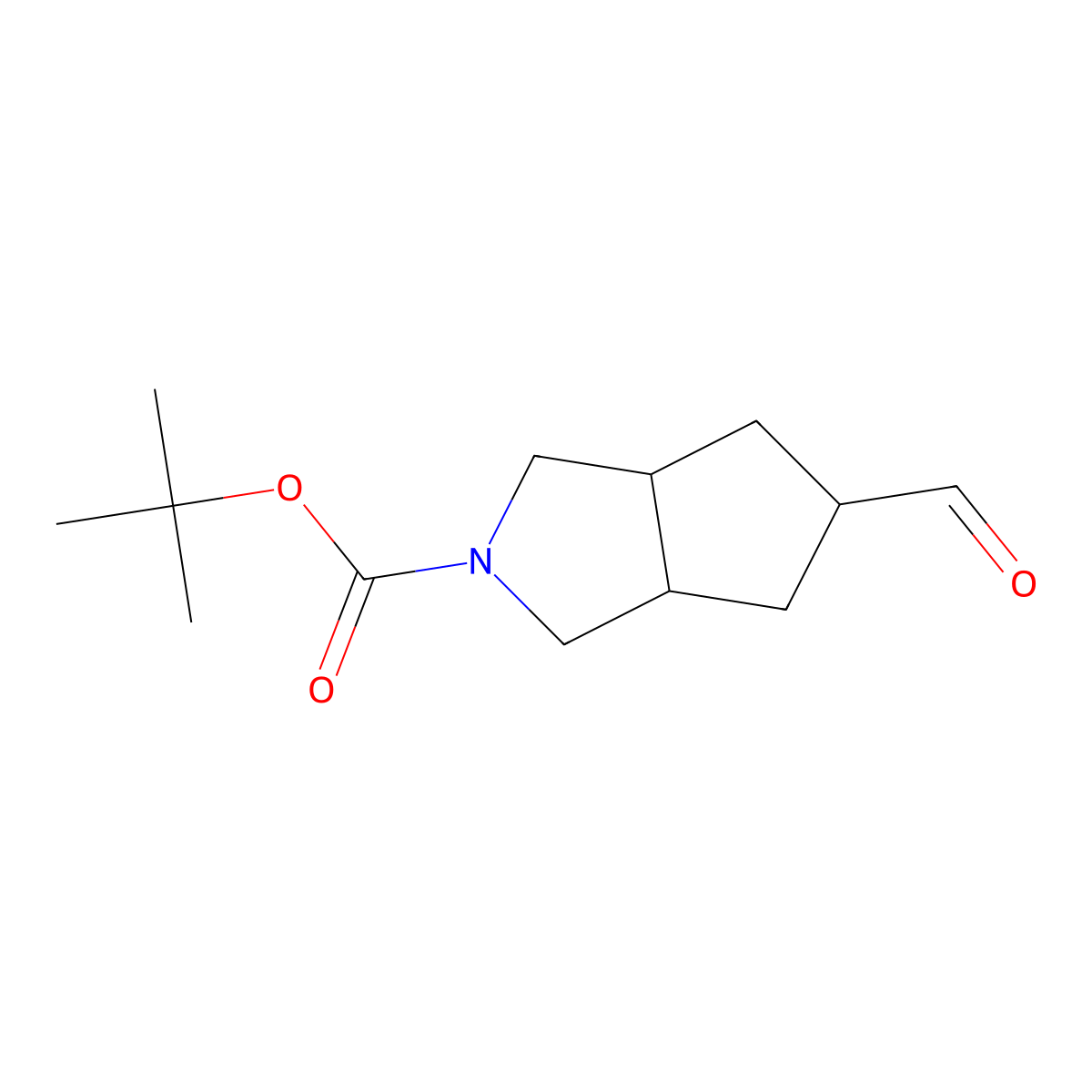 tert-Butyl 5-formyl-octahydrocyclopenta[c]pyrrole-2-carboxylate molecular structure, CAS 203662-58-2
