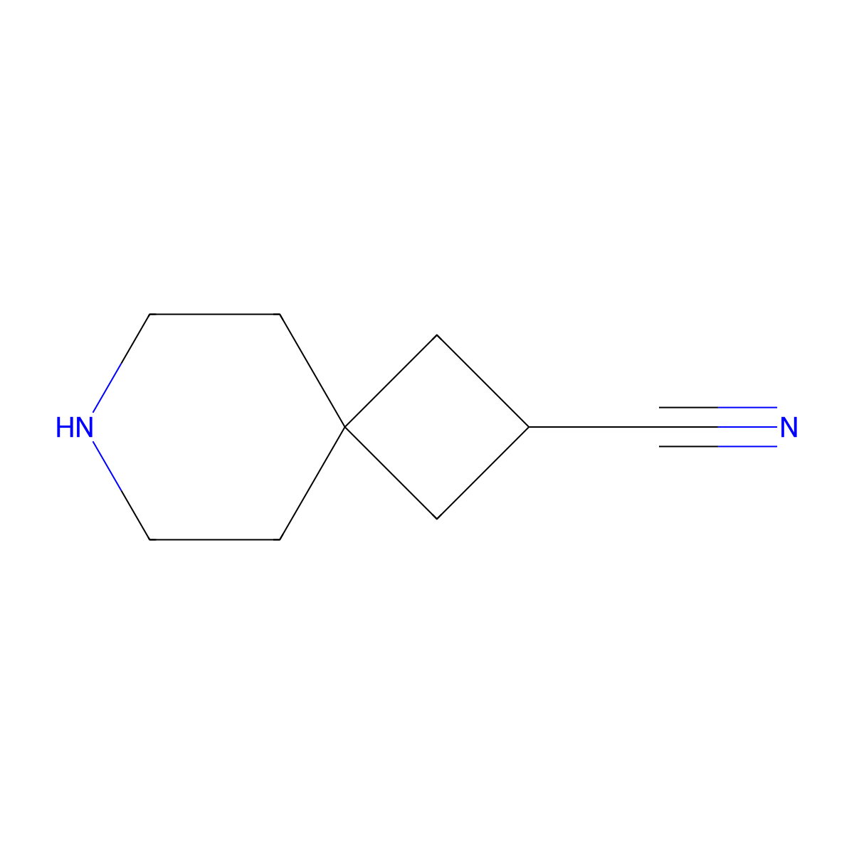 7-Azaspiro[3.5]nonane-2-carbonitrile molecular structure, CAS 203662-67-3