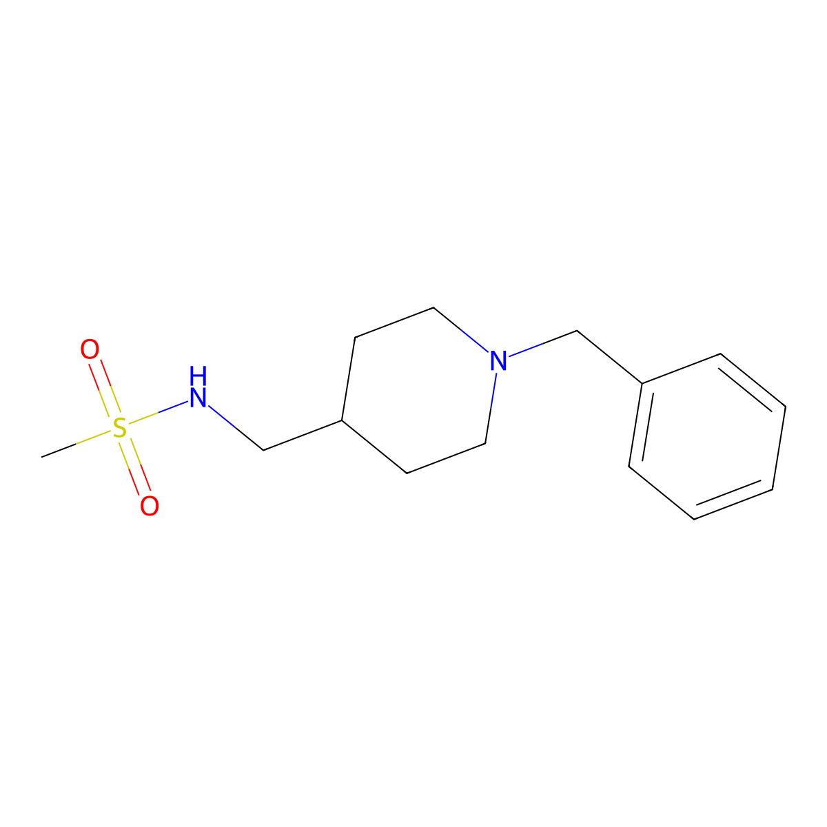 N-[(1-benzylpiperidin-4-yl)methyl]methanesulfonamide molecular structure, CAS 203663-01-8