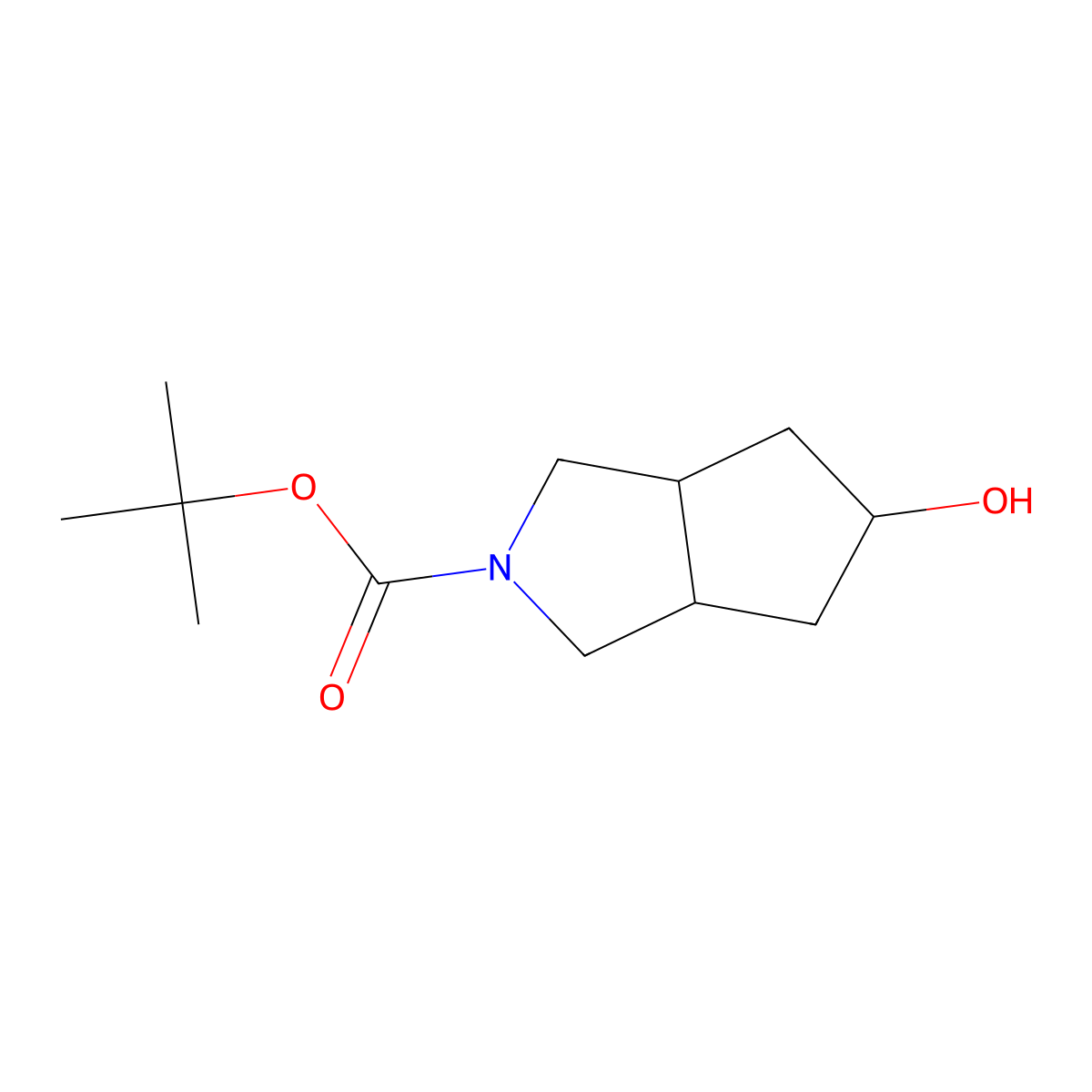 tert-Butyl 5-hydroxyhexahydrocyclopenta[c]pyrrole-2(1H)-carboxylate molecular structure, CAS 203663-25-6