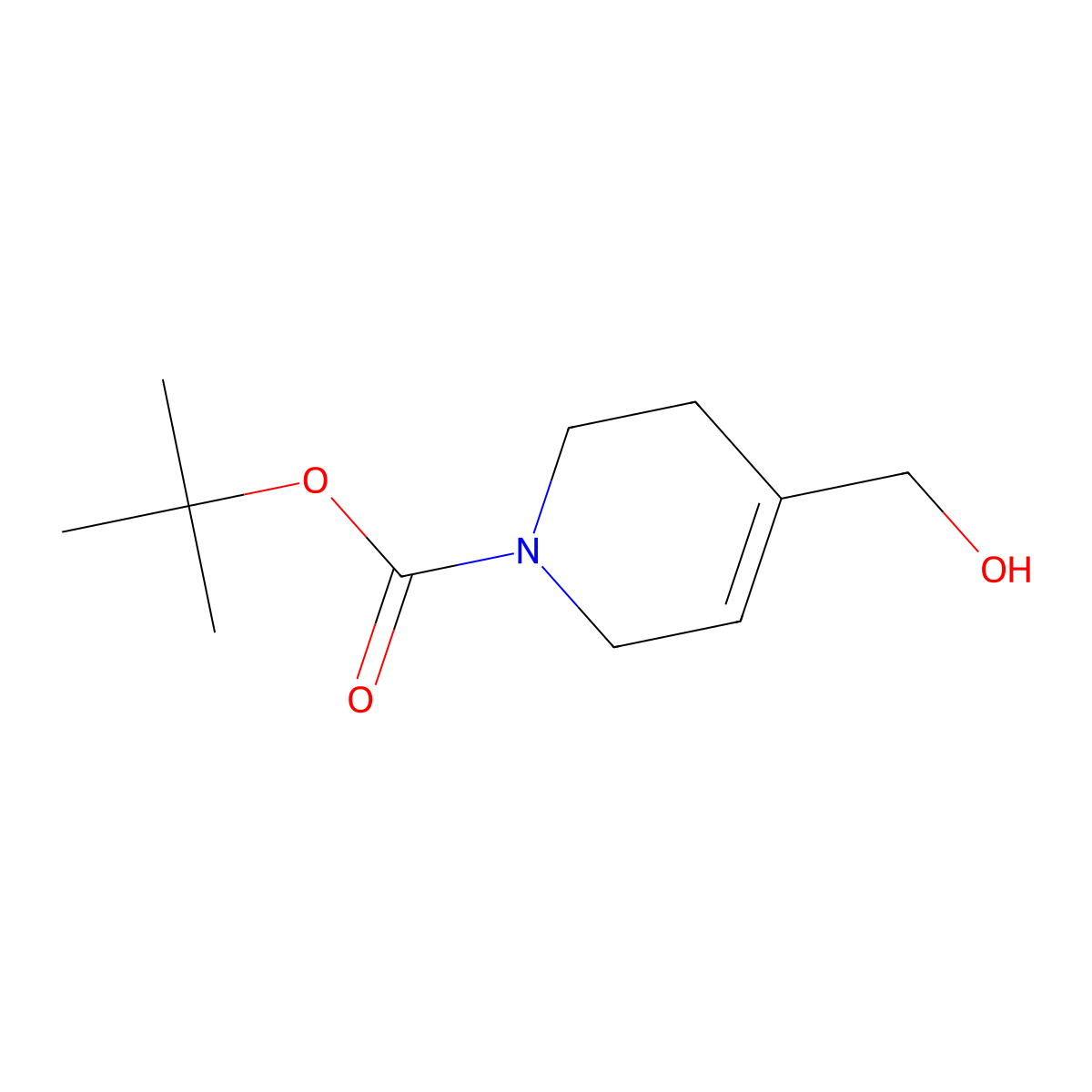 1,1-Dimethylethyl 3,6-dihydro-4-(hydroxymethyl)-1(2H)-pyridinecarboxylate molecular structure, CAS 203663-26-7
