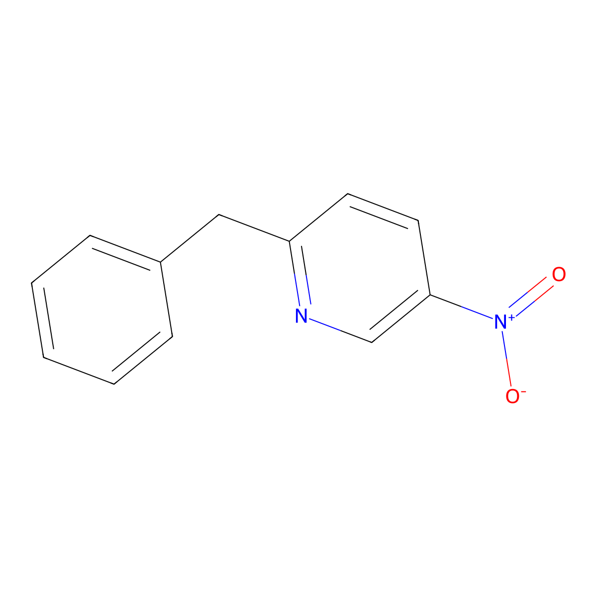 2-Benzyl-5-nitropyridine molecular structure, CAS 203663-95-0