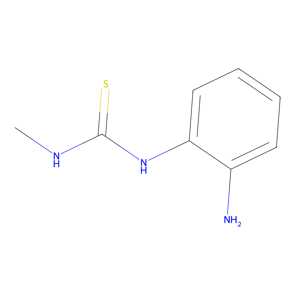 N-(2-aminophenyl)-N'-methylthiourea molecular structure, CAS 20367-31-1