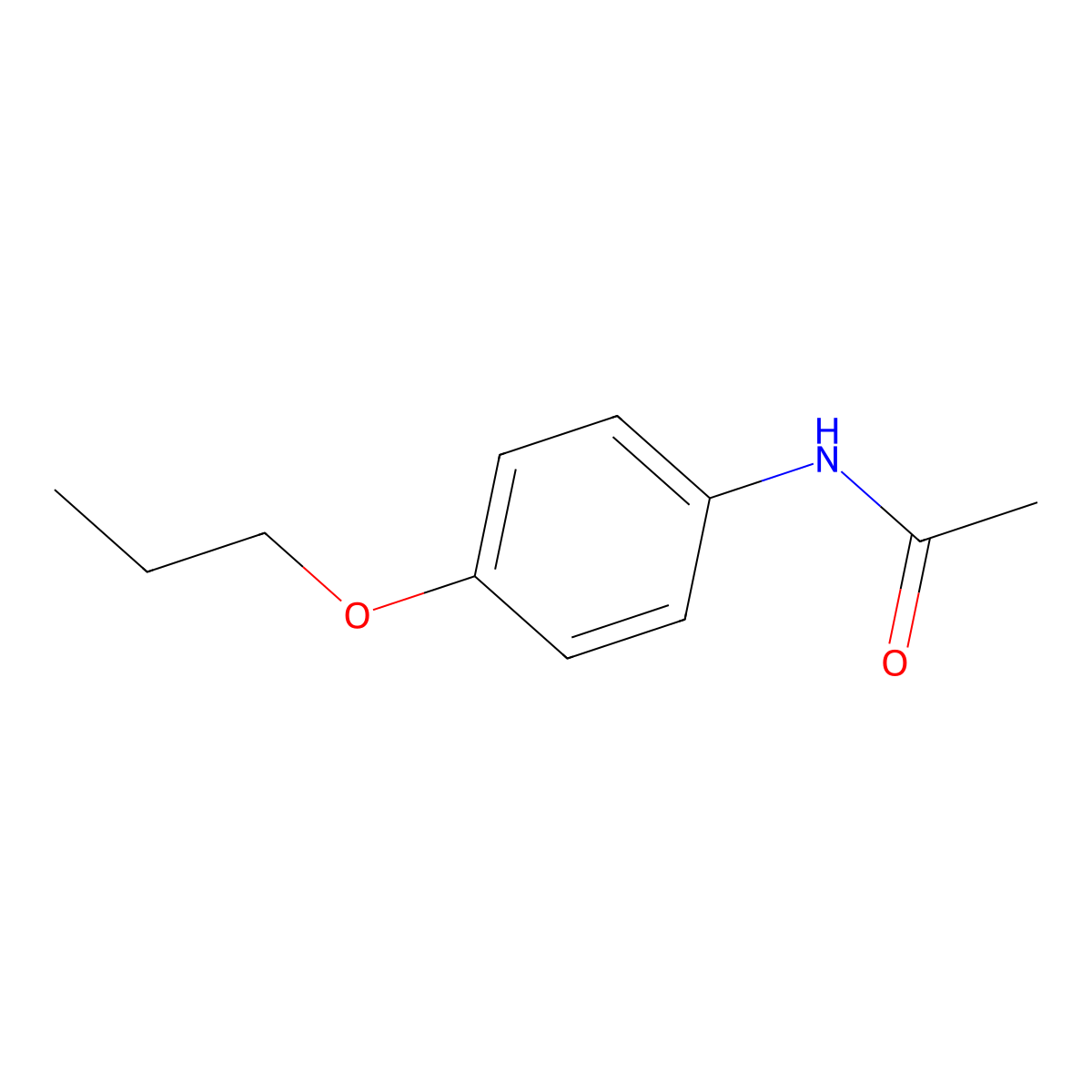 N-(4-Propoxyphenyl)acetamide molecular structure, CAS 20367-32-2