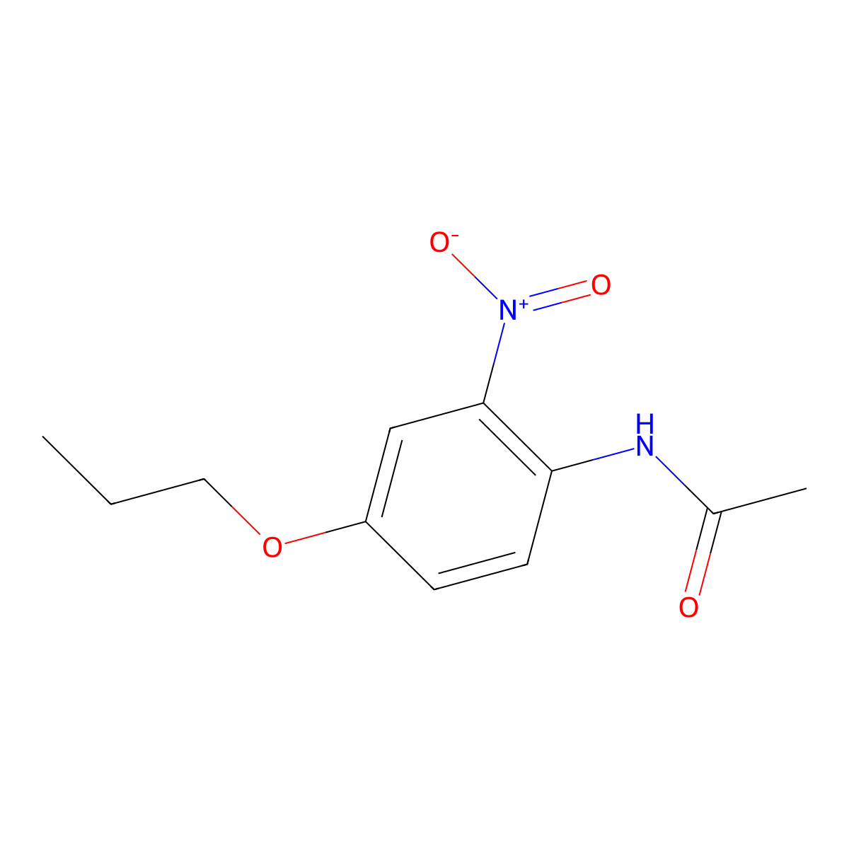 N-(2-Nitro-4-propoxyphenyl)acetamide molecular structure, CAS 20367-33-3
