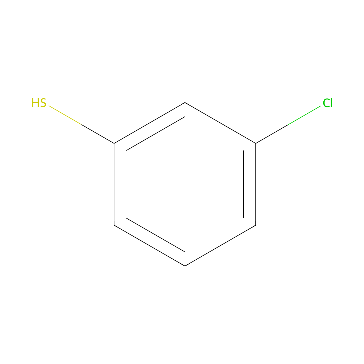 3-Chlorothiophenol molecular structure, CAS 2037-31-2