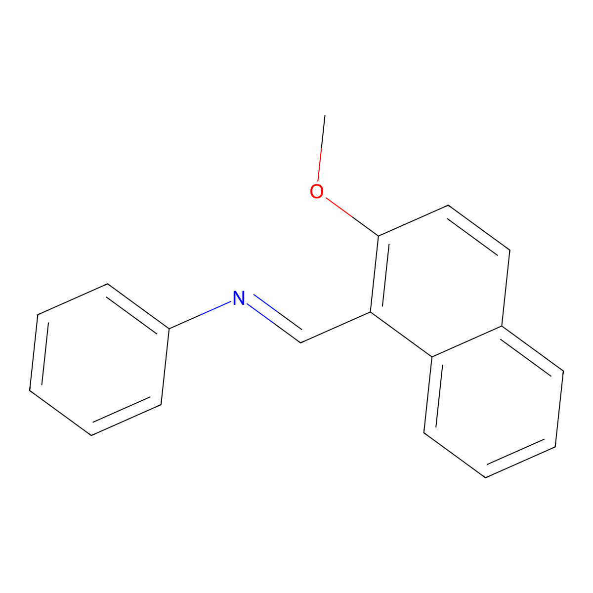 N-[(E)-(2-methoxynaphthalen-1-yl)methylidene]aniline molecular structure, CAS 20371-39-5