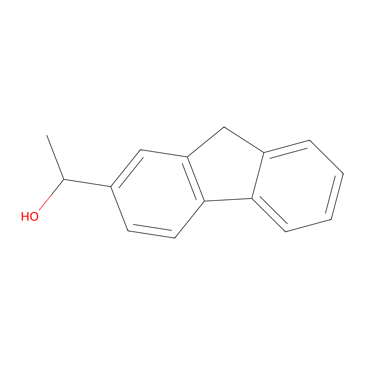 1-(9h-Fluoren-2-yl)ethanol molecular structure, CAS 20371-86-2