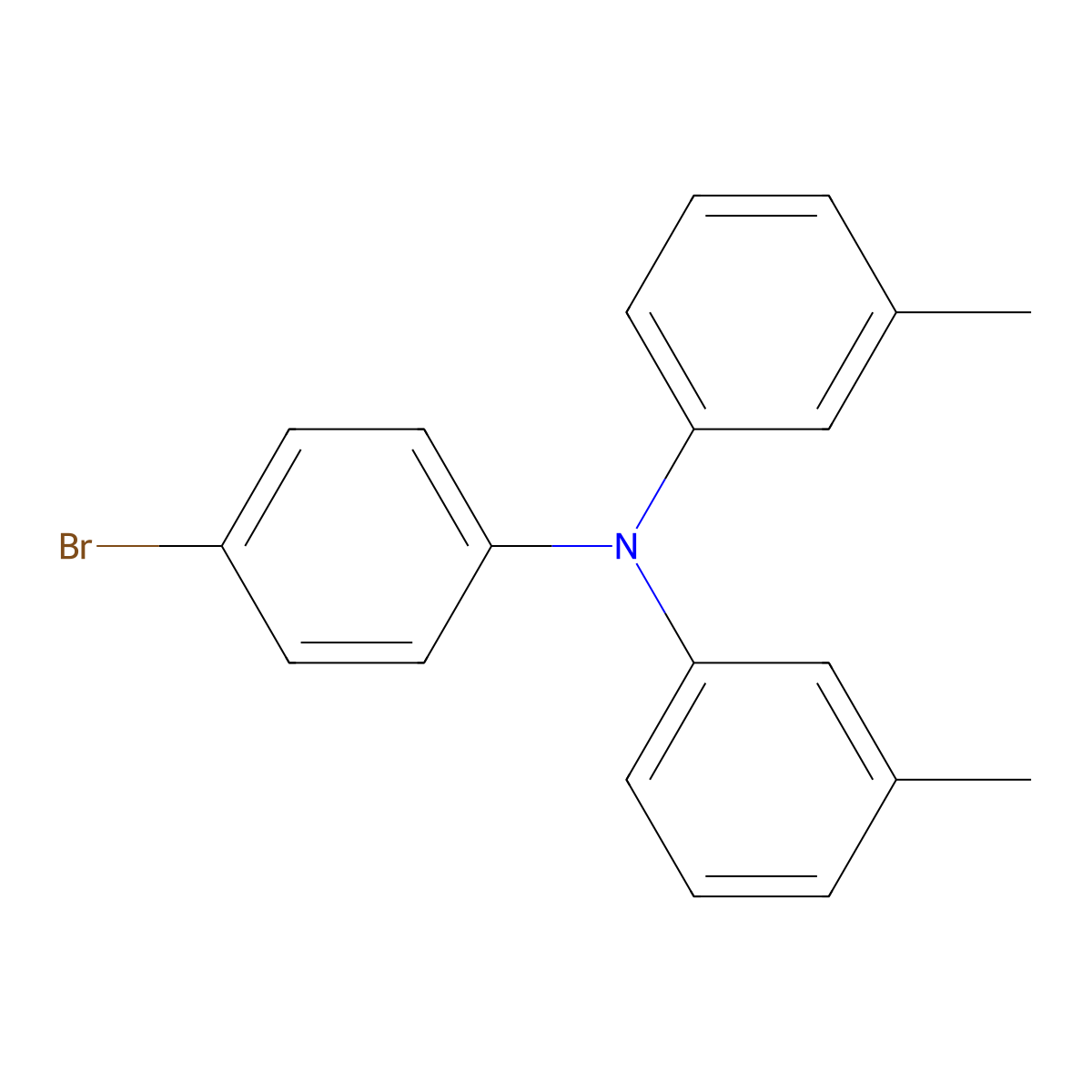 N-(4-Bromophenyl)-3-methyl-N-(m-tolyl)aniline molecular structure, CAS 203710-89-8