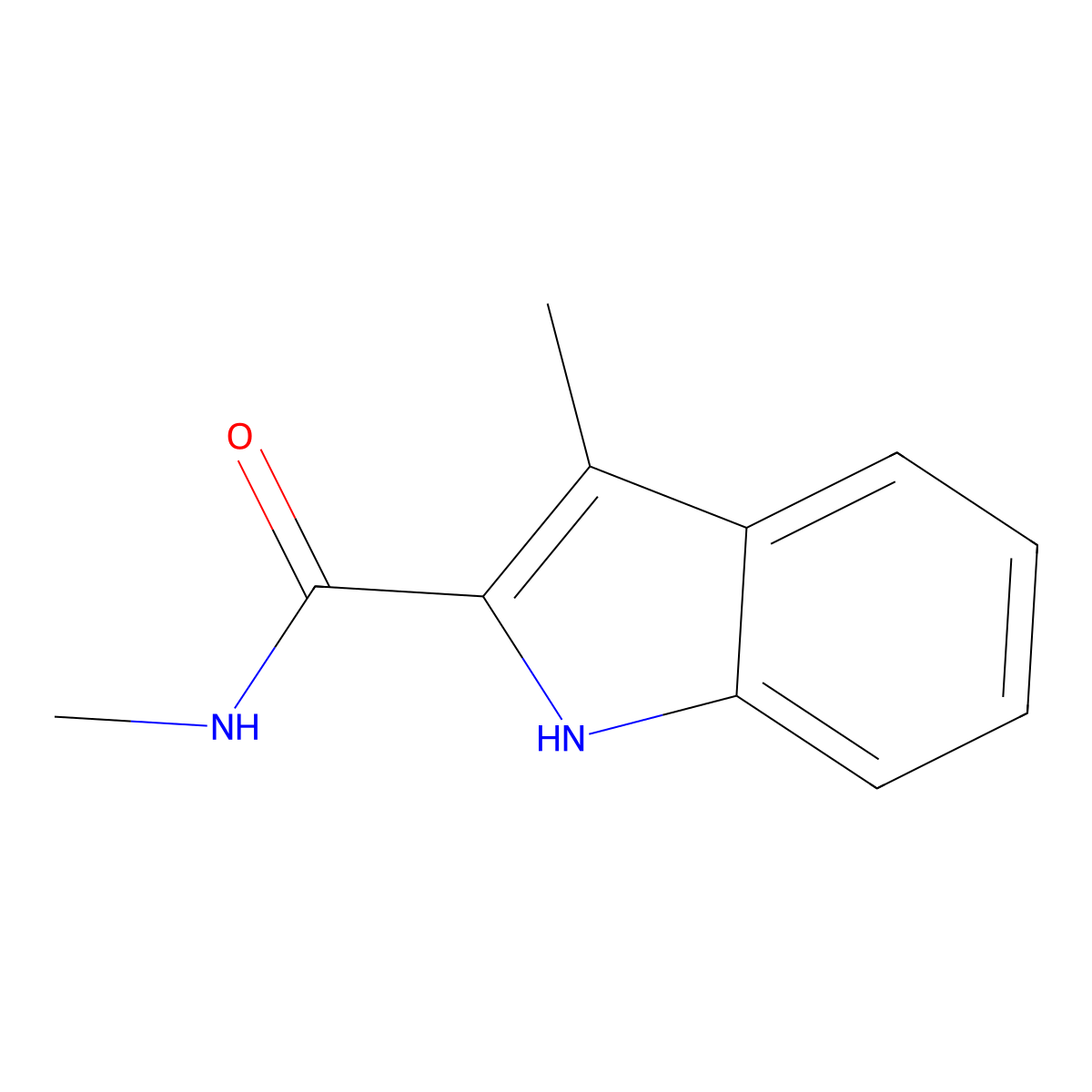 N,3-dimethyl-1H-indole-2-carboxamide molecular structure, CAS 203710-97-8
