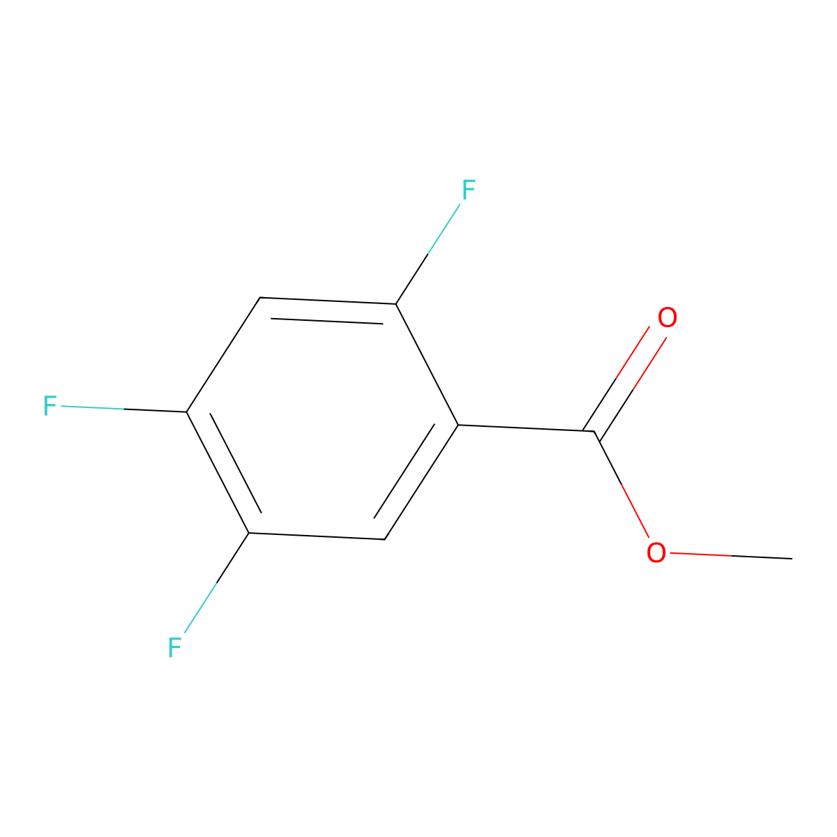 Methyl 2,4,5-trifluorobenzoate molecular structure, CAS 20372-66-1