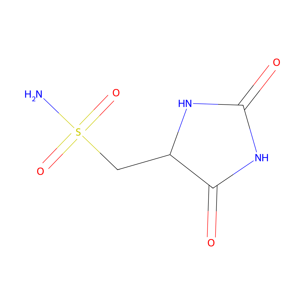 (2,5-Dioxoimidazolidin-4-yl)methanesulfonamide molecular structure, CAS 20372-82-1