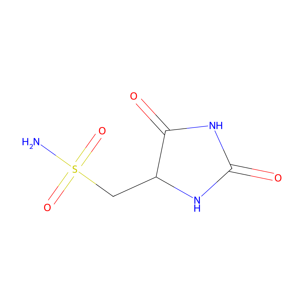 (2,5-Dioxoimidazolidin-4-yl)methanesulfonamide molecular structure, CAS 20372-82-1