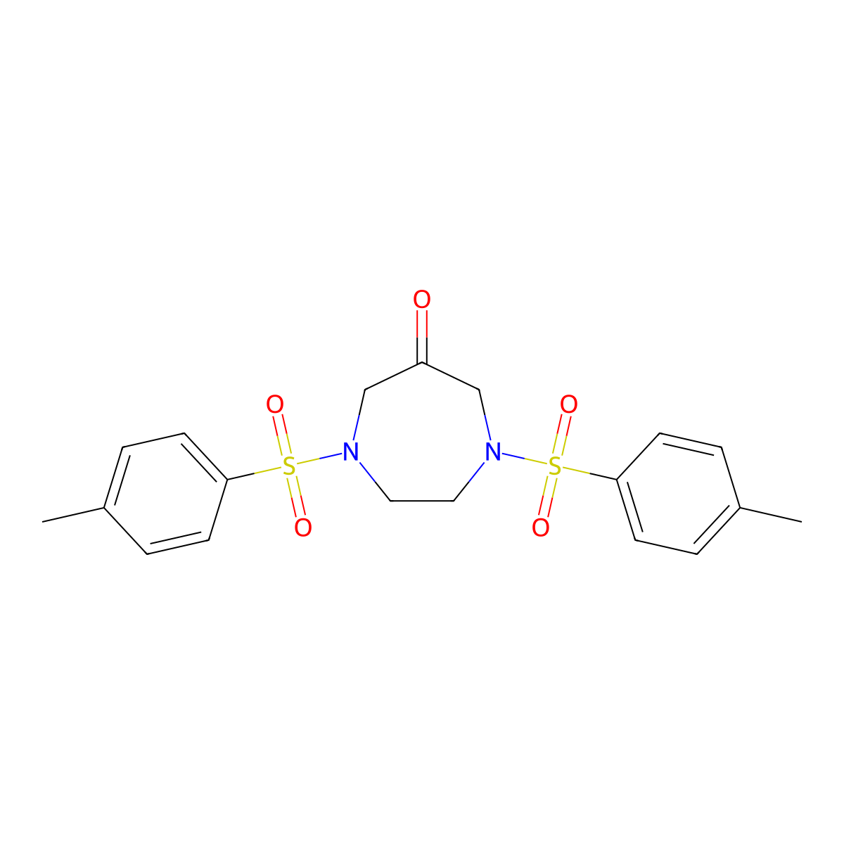1,4-Ditosyl-1,4-diazepan-6-one molecular structure, CAS 203722-04-7