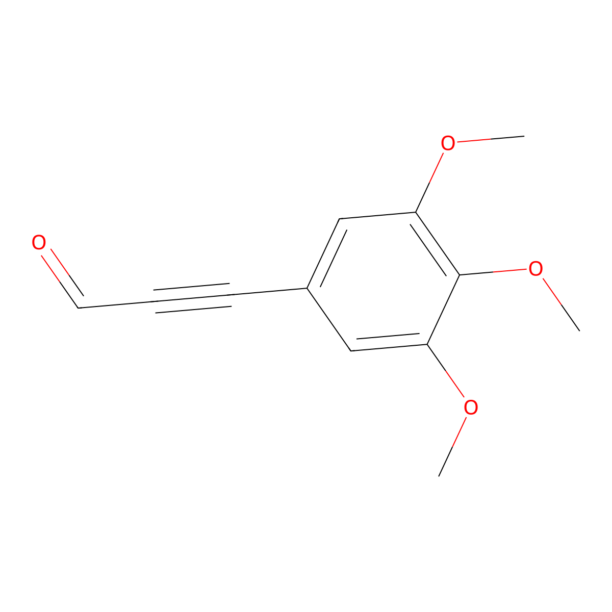 3-(3,4,5-Trimethoxyphenyl)prop-2-ynal molecular structure, CAS 203722-34-3