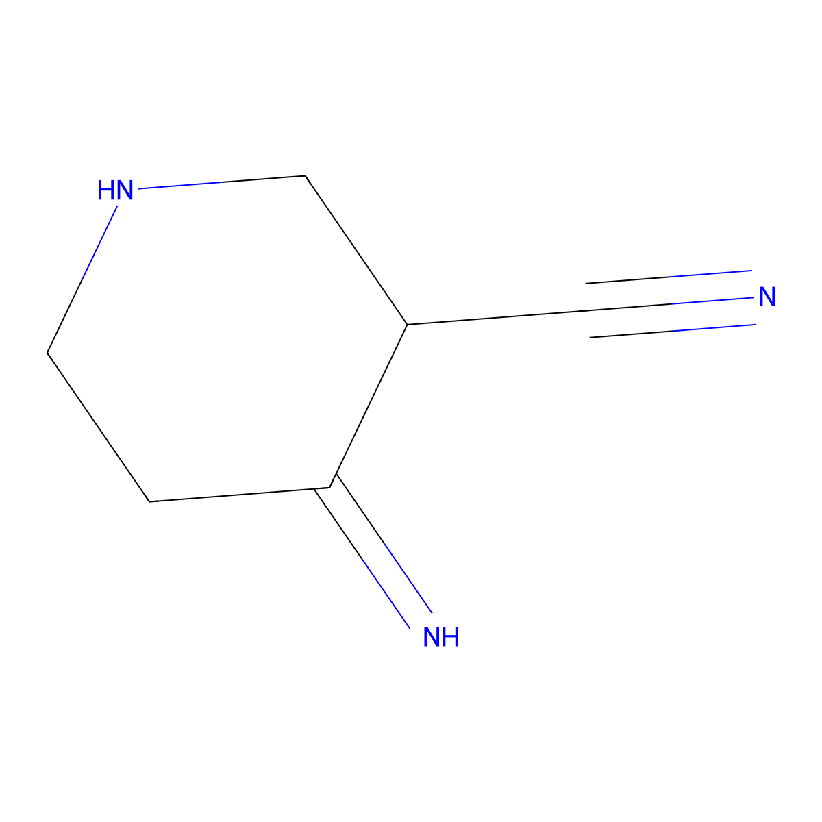 4-Iminopiperidine-3-carbonitrile molecular structure, CAS 20373-91-5
