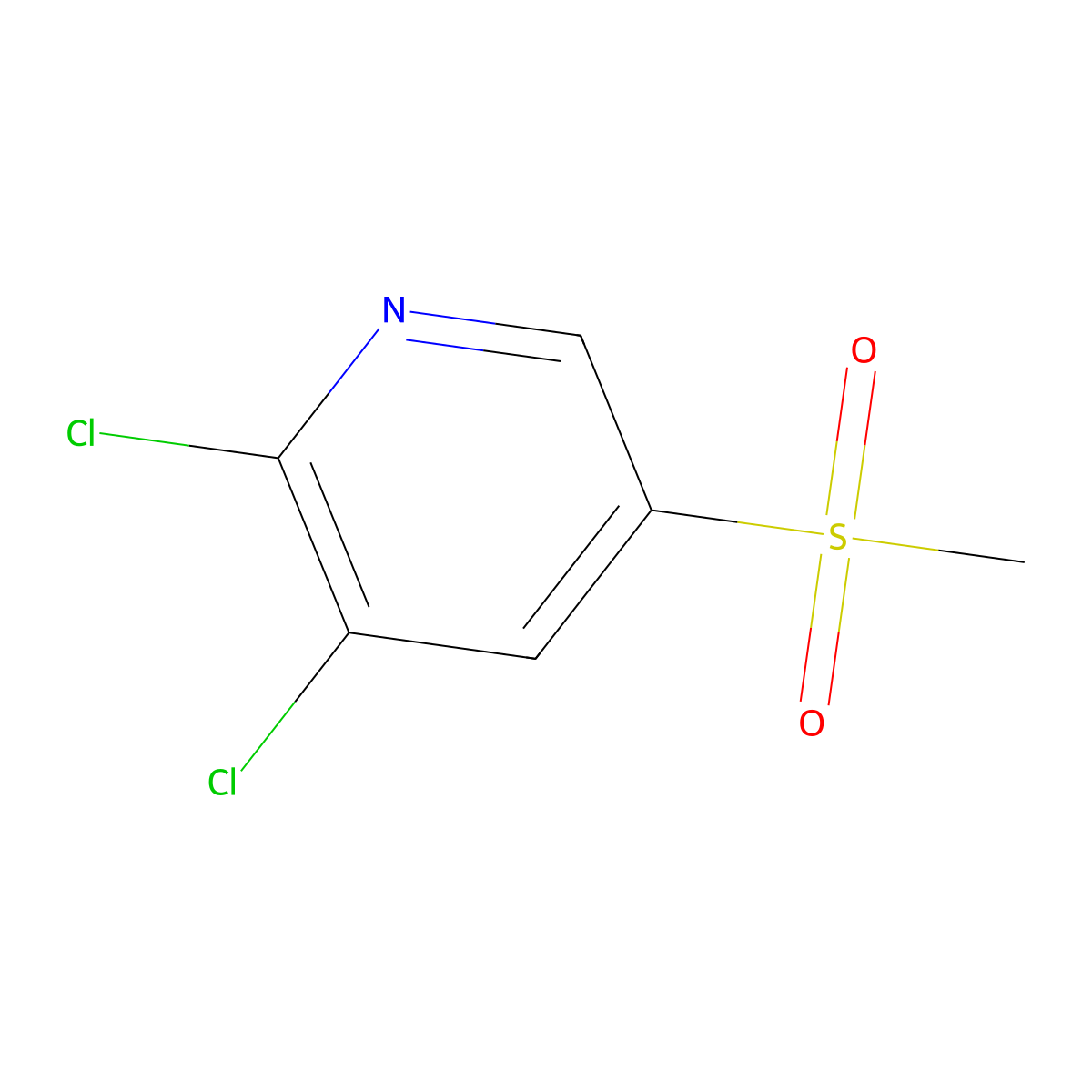2,3-Dichloro-5-(methylsulfonyl)pyridine molecular structure, CAS 203731-38-8