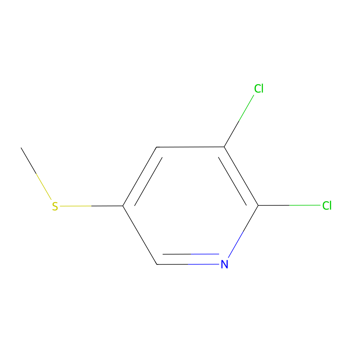2,3-Dichloro-5-(methylthio)pyridine molecular structure, CAS 203731-39-9