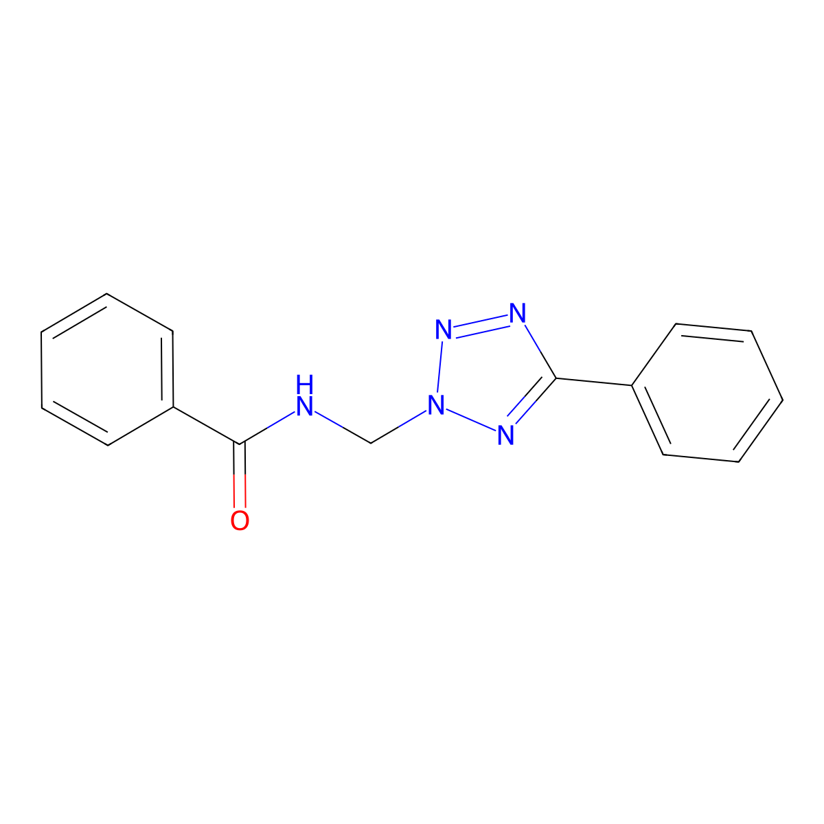 N-[(5-Phenyl-2H-tetrazol-2-yl)methyl]benzamide molecular structure, CAS 203735-91-5