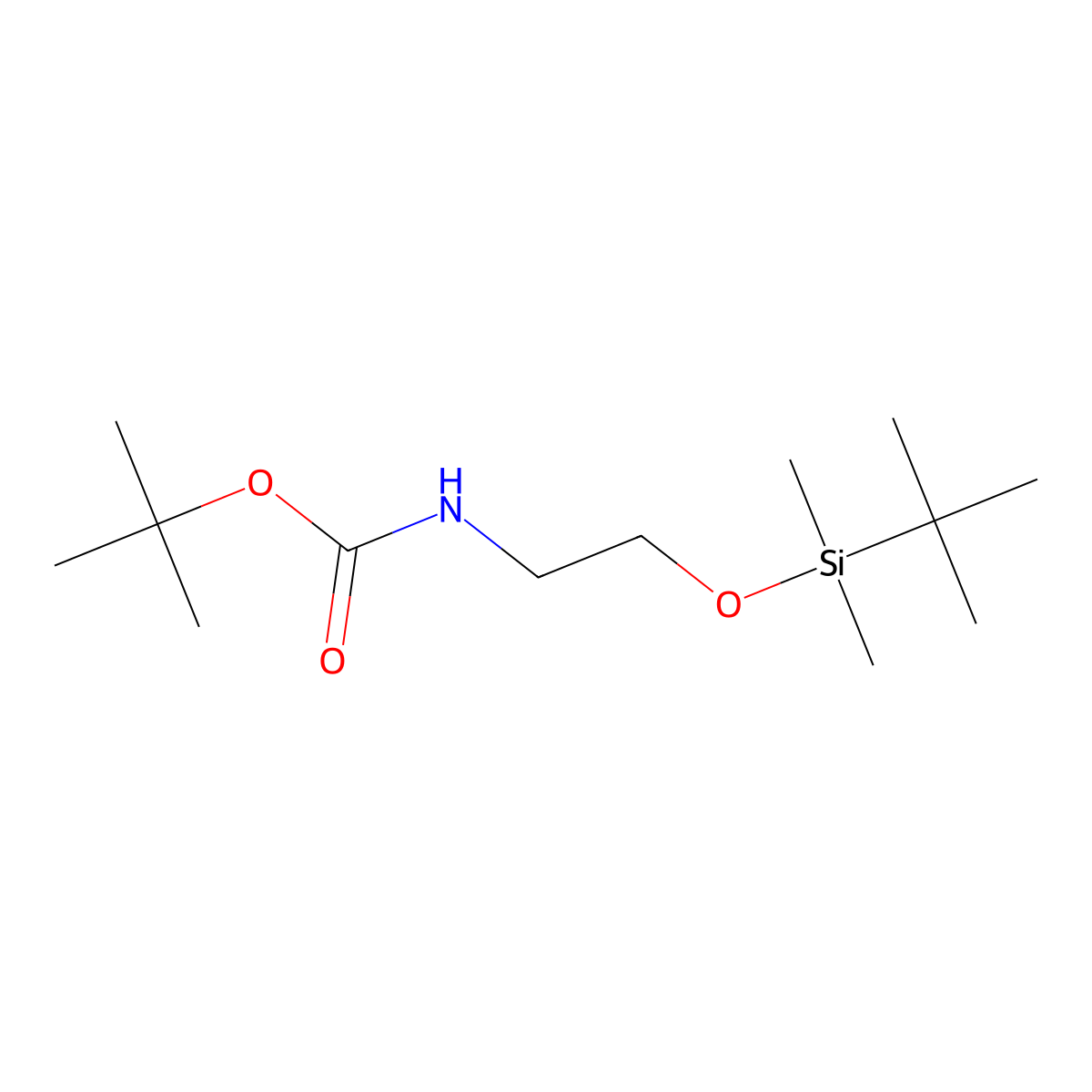 Tert-butyl 2-(tert-butyldimethylsilyloxy)ethylcarbamate molecular structure, CAS 203738-69-6