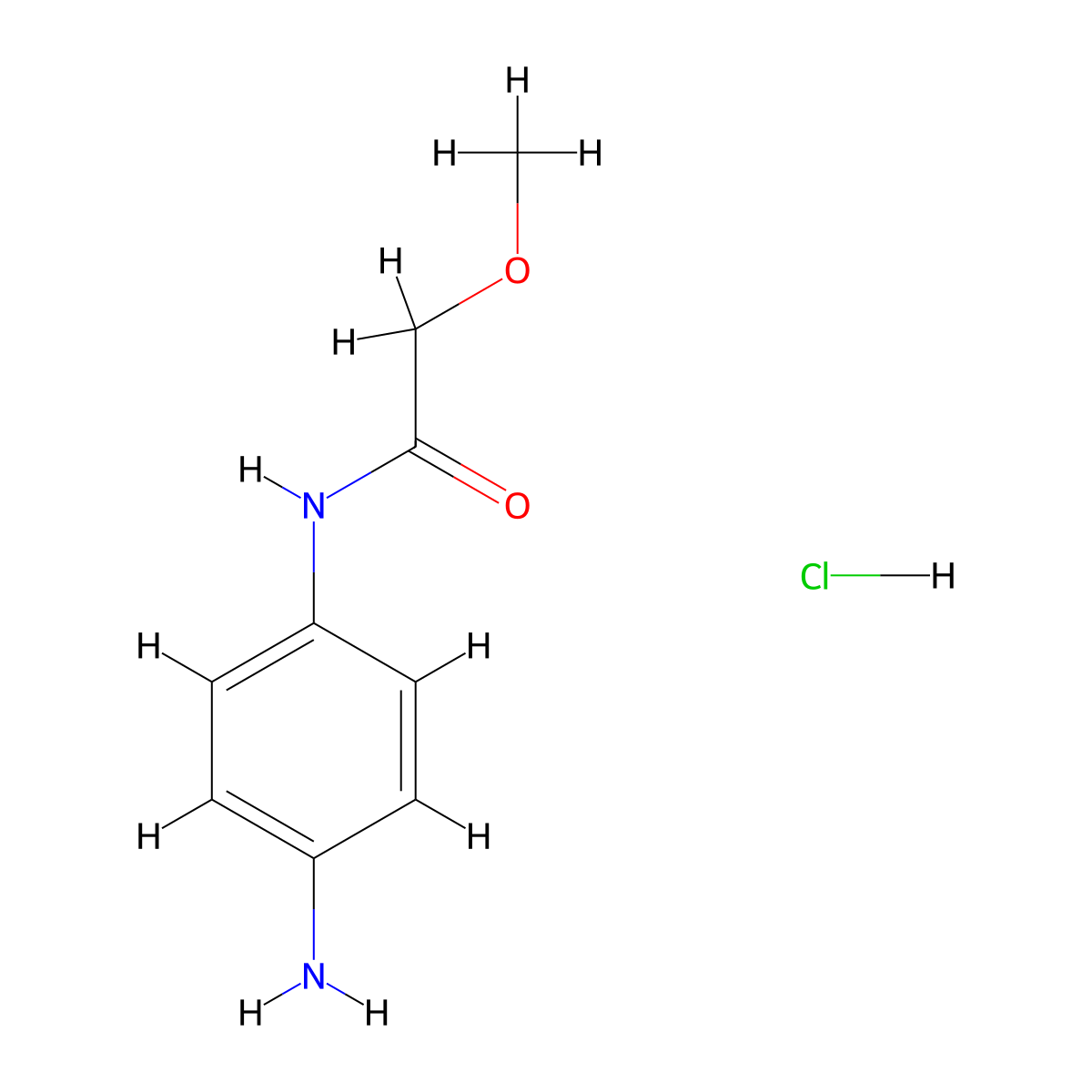 N-(4-Aminophenyl)-2-methoxyacetamide--hydrogen chloride (1/1) molecular structure, CAS 203739-06-4