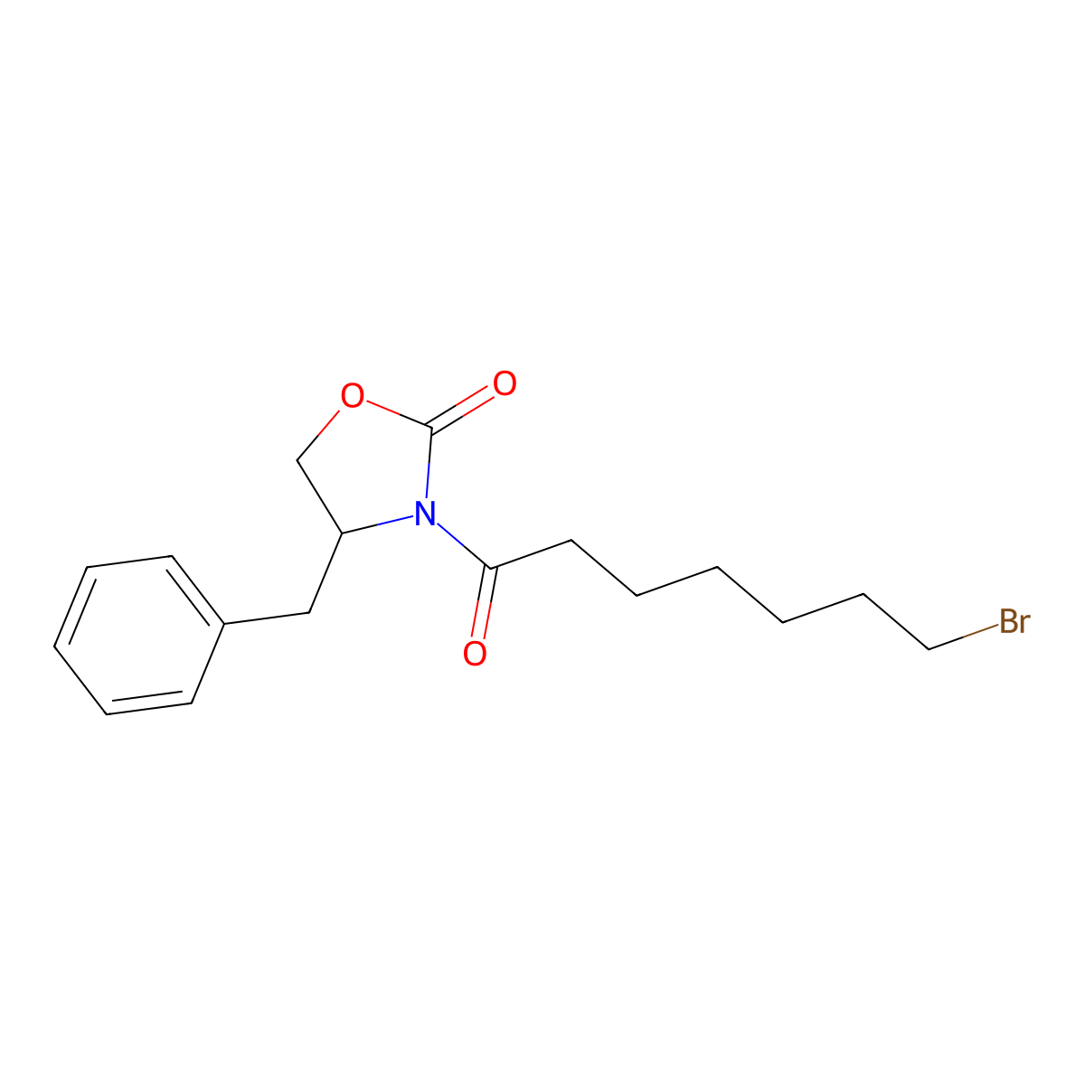 (S)-4-Benzyl-3-(7-bromoheptanoyl)oxazolidin-2-one molecular structure, CAS 203739-35-9