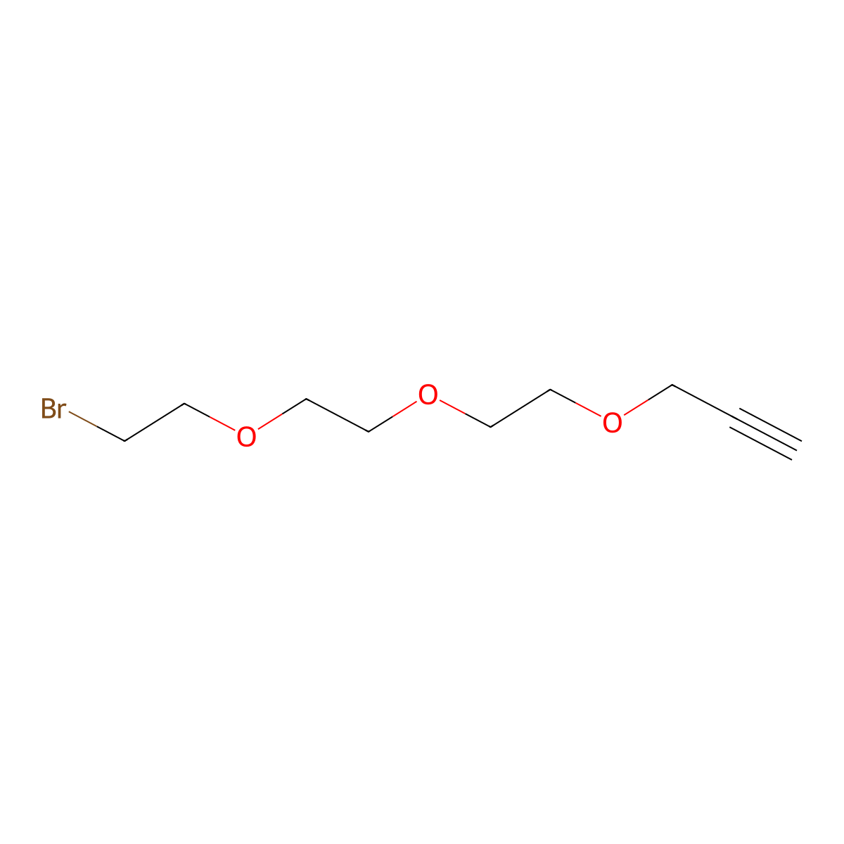 1-Bromo-2-(2-(2-(prop-2-yn-1-yloxy)ethoxy)ethoxy)ethane molecular structure, CAS 203740-63-0