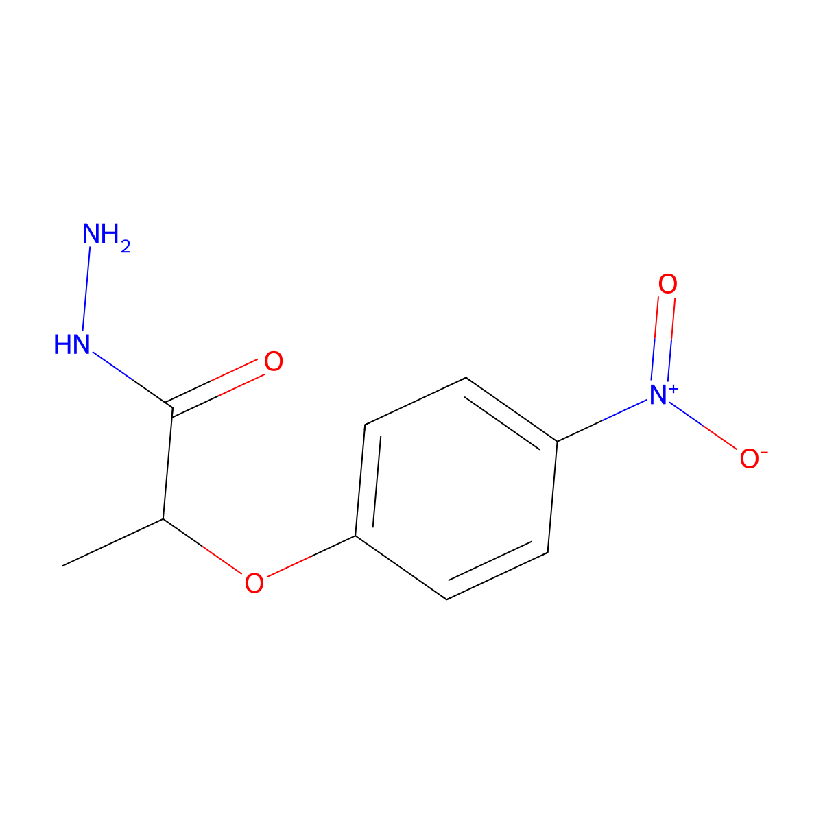 2-(4-Nitrophenoxy)propanohydrazide molecular structure, CAS 203741-61-1