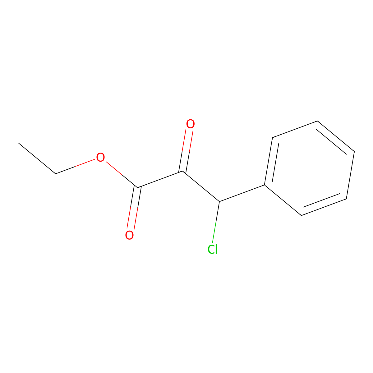 Ethyl 3-chloro-2-oxo-3-phenylpropanoate molecular structure, CAS 20375-16-0
