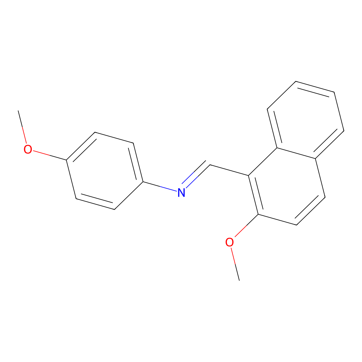 4-methoxy-N-[(2-methoxy-1-naphthyl)methylene]aniline molecular structure, CAS 20376-58-3