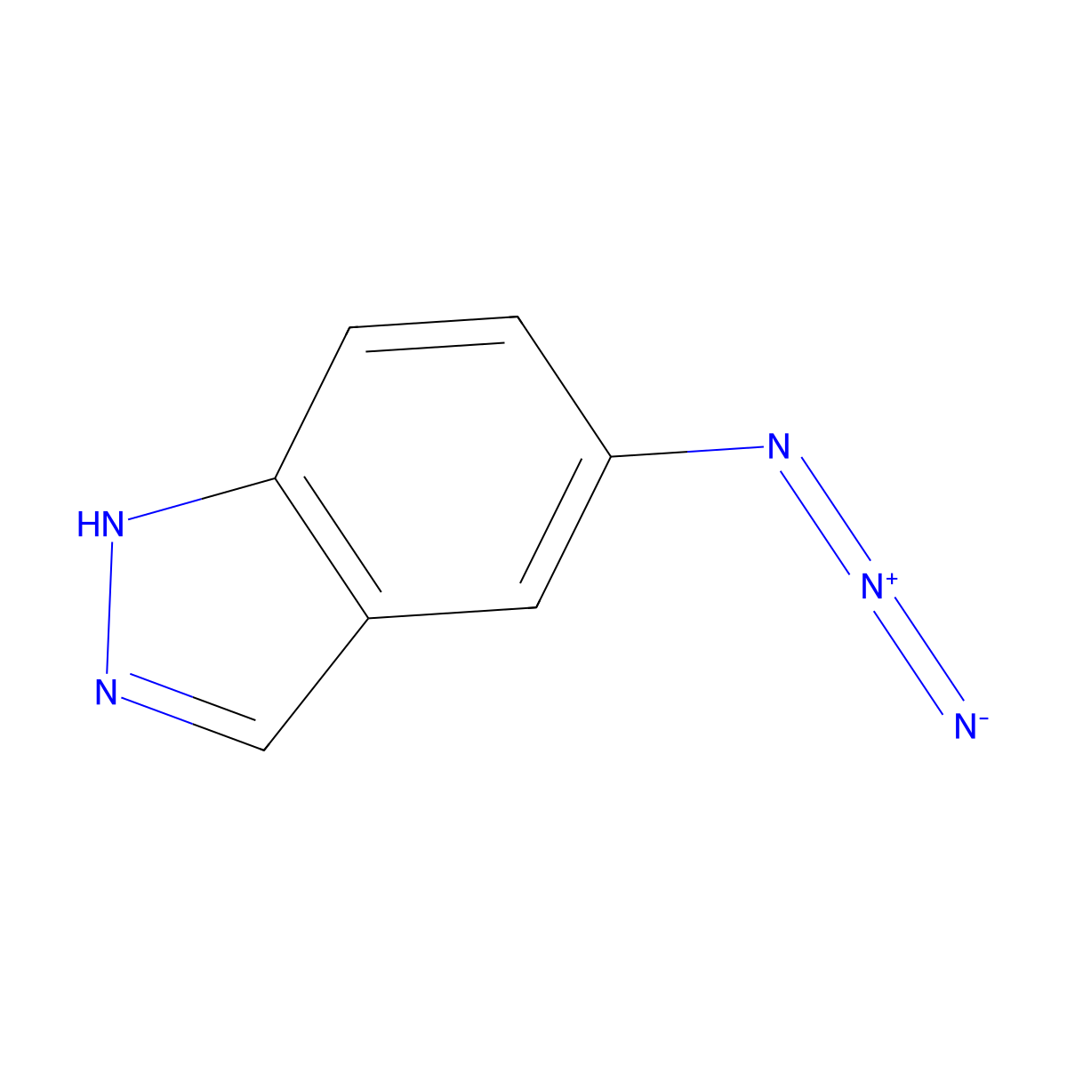 5-azido-1H-indazole molecular structure, CAS 20376-99-2