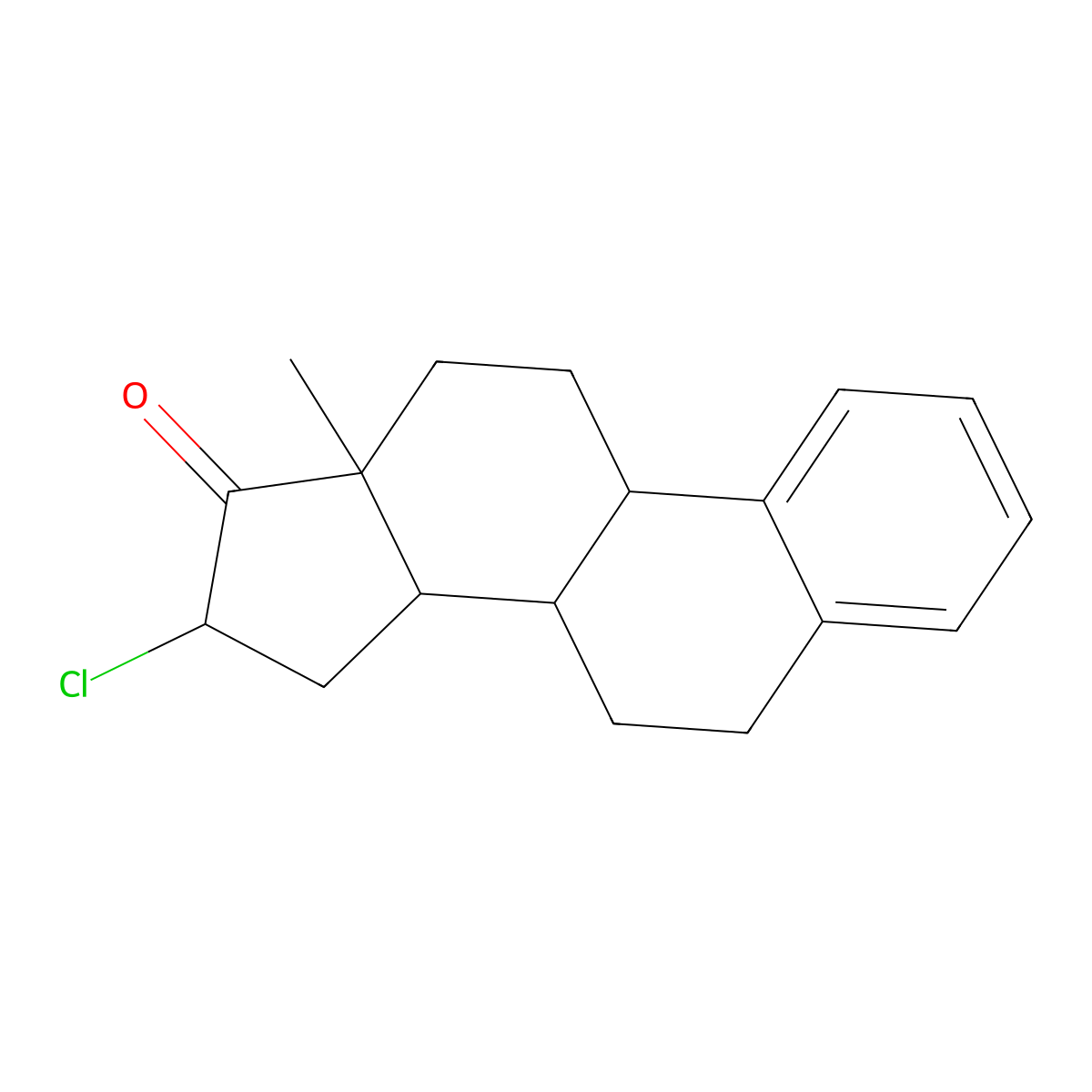 16-chloro-13-methyl-7,8,9,11,12,14,15,16-octahydro-6H-cyclopenta[a]phenanthren-17-one molecular structure, CAS 20377-68-8