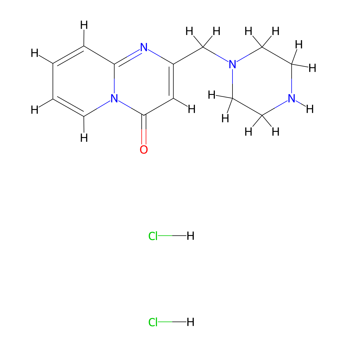 2-[(piperazin-1-yl)methyl]-4H-pyrido[1,2-a]pyrimidin-4-one dihydrochloride molecular structure, CAS 2037724-11-9
