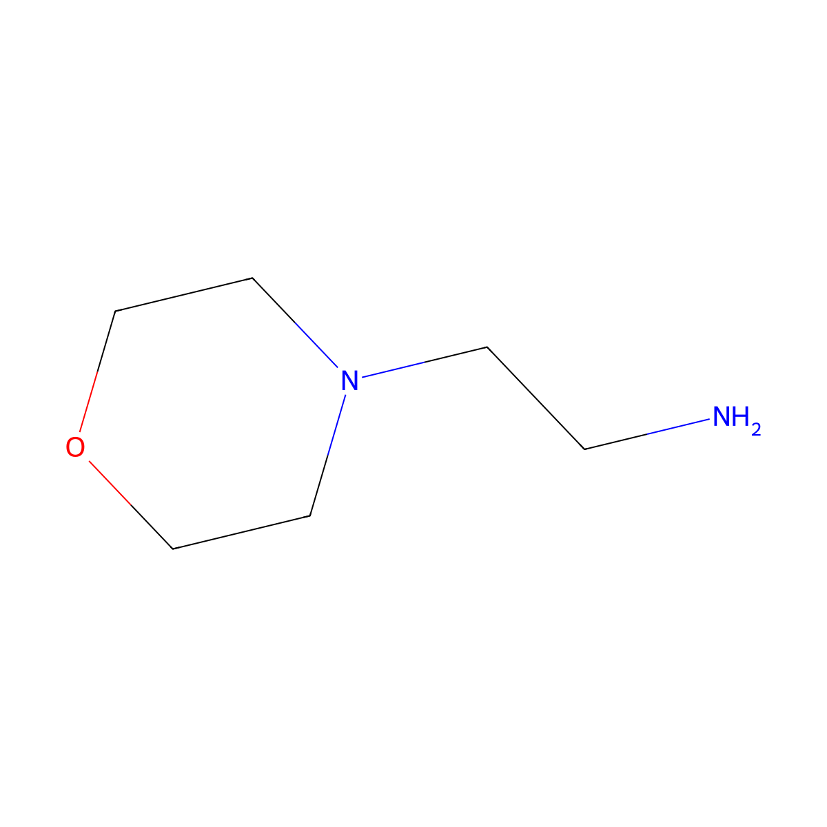 2-Morpholinoethylamine molecular structure, CAS 2038-03-1