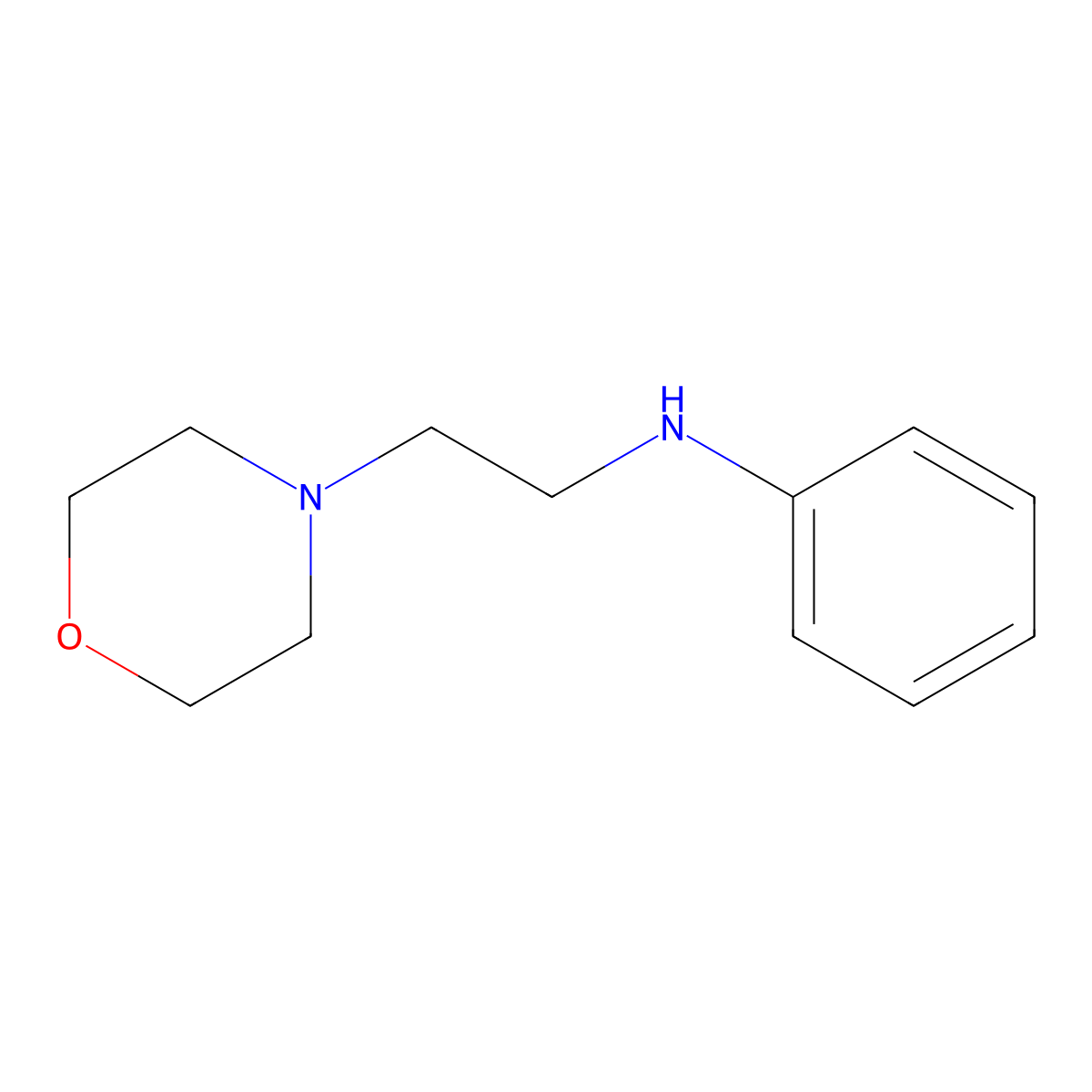 N-[2-(morpholin-4-yl)ethyl]aniline molecular structure, CAS 2038-04-2