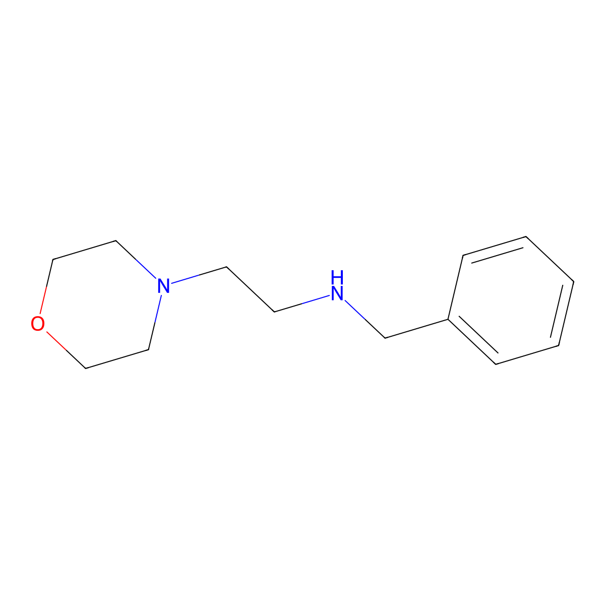 N-Benzyl-2-morpholinoethanamine molecular structure, CAS 2038-05-3