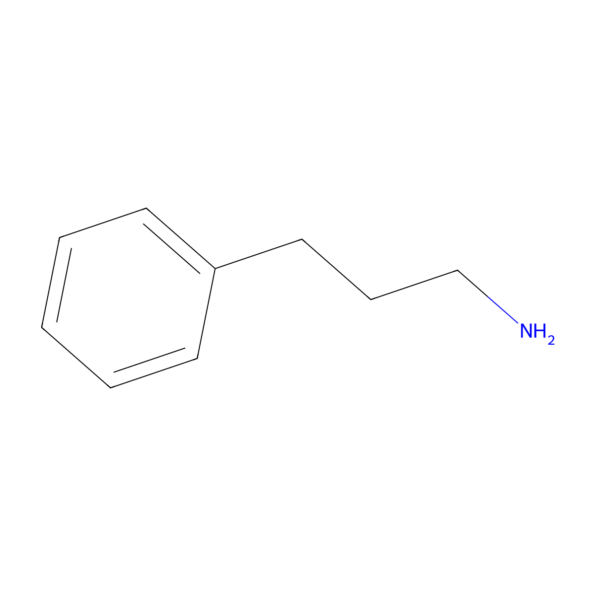 3-Phenylpropylamine molecular structure, CAS 2038-57-5