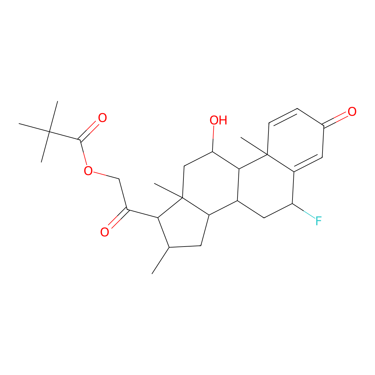 Fluocortolone Pivalate molecular structure, CAS 20380-10-3